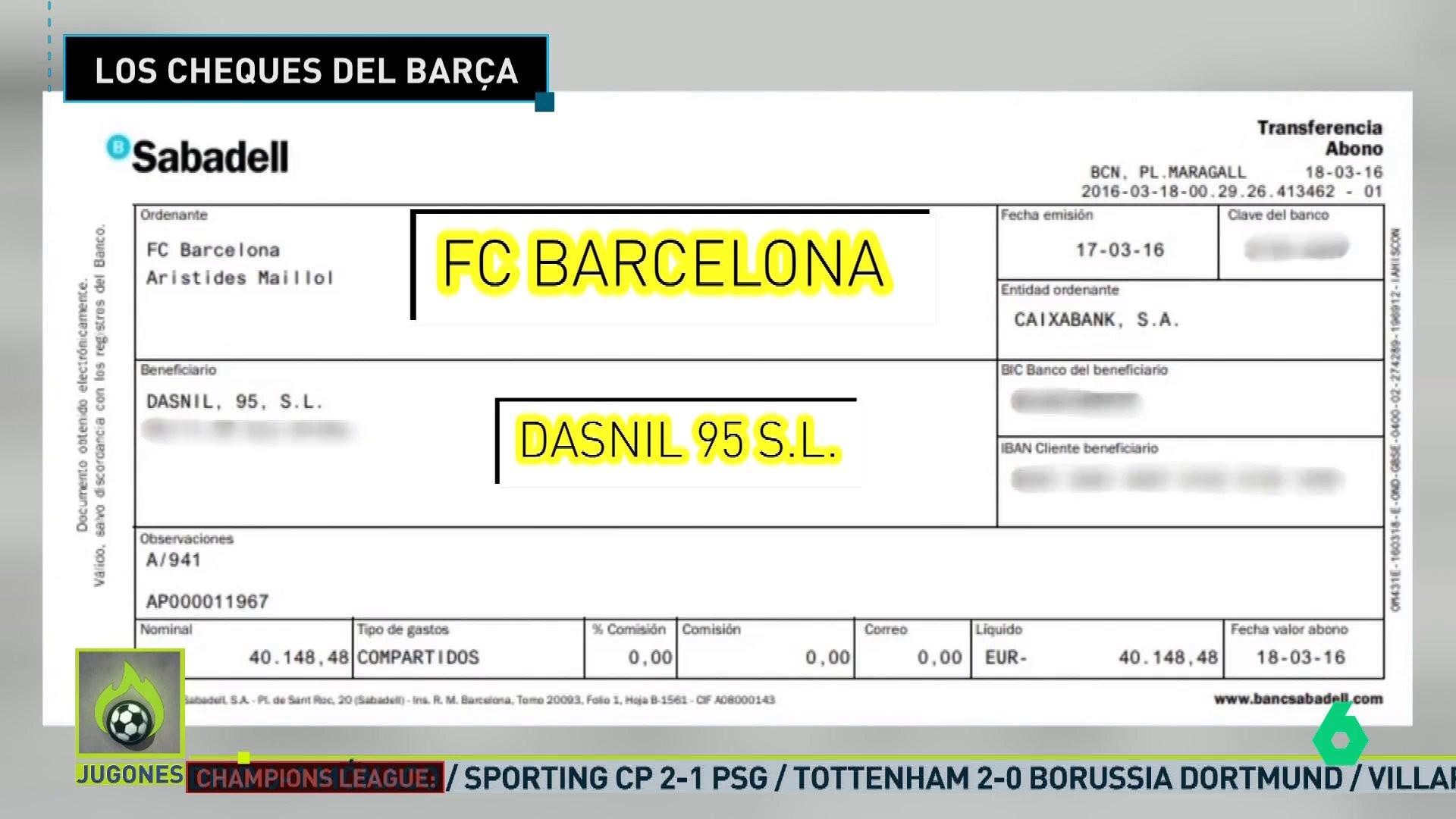 西媒:银行文件显示巴萨17年间共向内格雷拉支付840万欧元